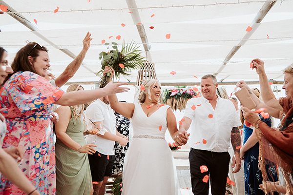 Beach tropical wedding in Paphos with vibrant flowers│ Roxy & John Beach tropical wedding in Paphos with vibrant flowers│ Roxy & John
