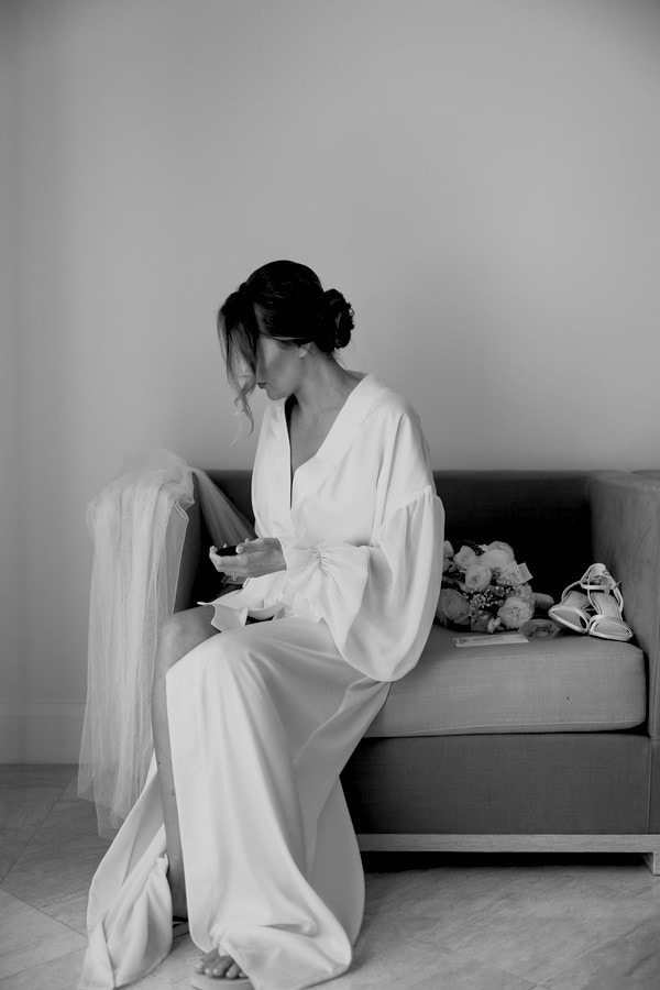 Classic Timeless Wedding By The Sea White Blooms