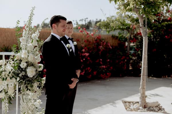 Classic Timeless Wedding By The Sea White Blooms