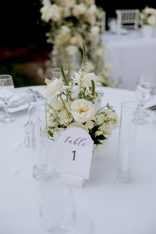 Classic Timeless Wedding By The Sea White Blooms