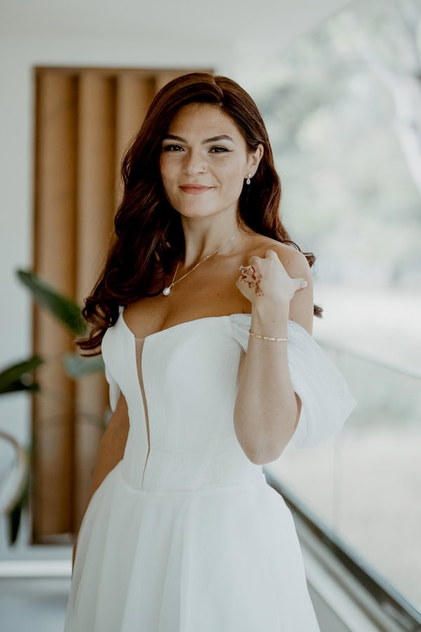 Colorful Floral Details Destination Wedding Greece