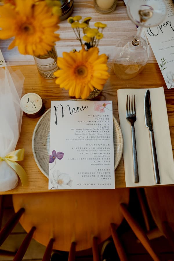 Colorful Floral Details Destination Wedding Greece