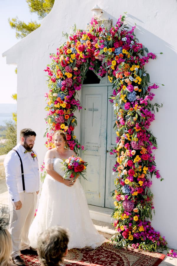 Colorful Wedding Kefalonia Gorgeous Florals