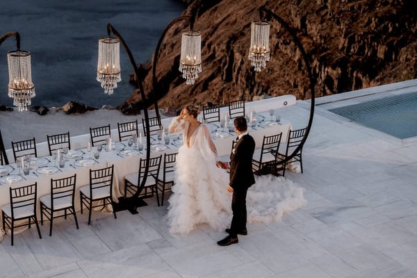Crème & black sophistication in this Santorini styled shoot Crème & black sophistication in this Santorini styled shoot
