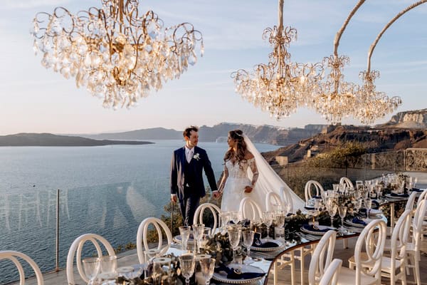 A dreamy Santorini wedding with timeless elegance | Scarleth & Nikolaos