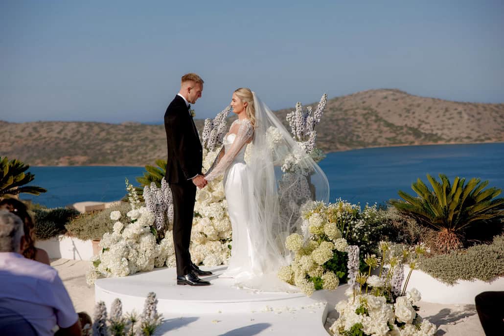 Luxurious summer wedding overlooking the bay of Mirabello in Crete | Brooke & Robby