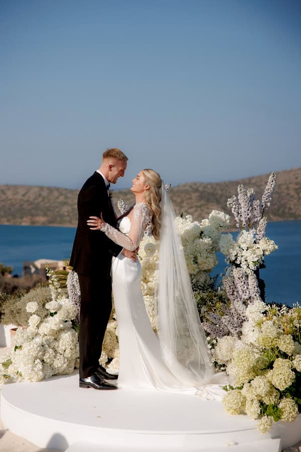 Luxurious Summer Wedding Overlooking The Bay Of Mirabello In Crete