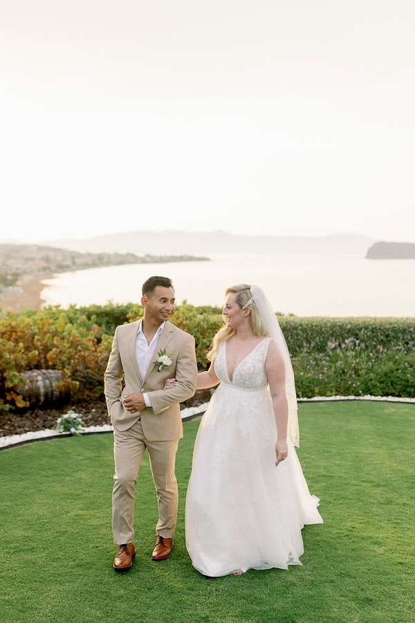 Romantic Seaside Wedding Chania Elegant White Florals