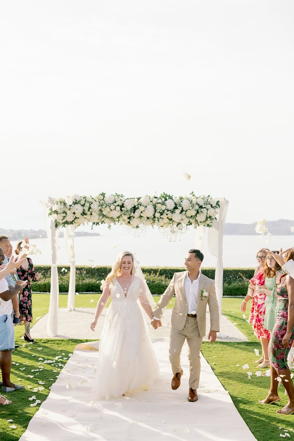Romantic Seaside Wedding Chania Elegant White Florals