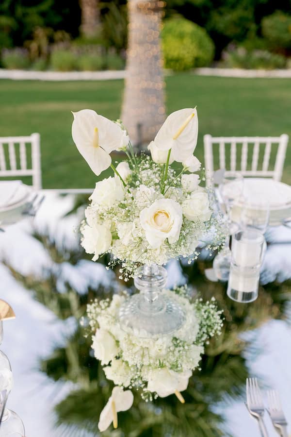 Romantic Seaside Wedding Chania Elegant White Florals