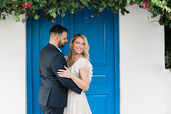 Romantic summer wedding with white calla lilies | Eleni & Panos