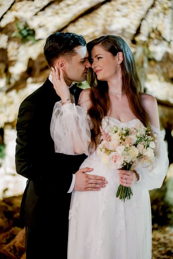 Romantic Wedding Thessaloniki White Blush Pink Roses