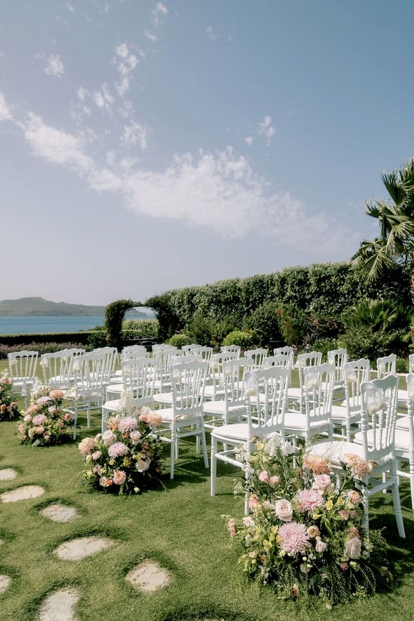 Seaside Celebration In Crete Filled With Vibrant Florals