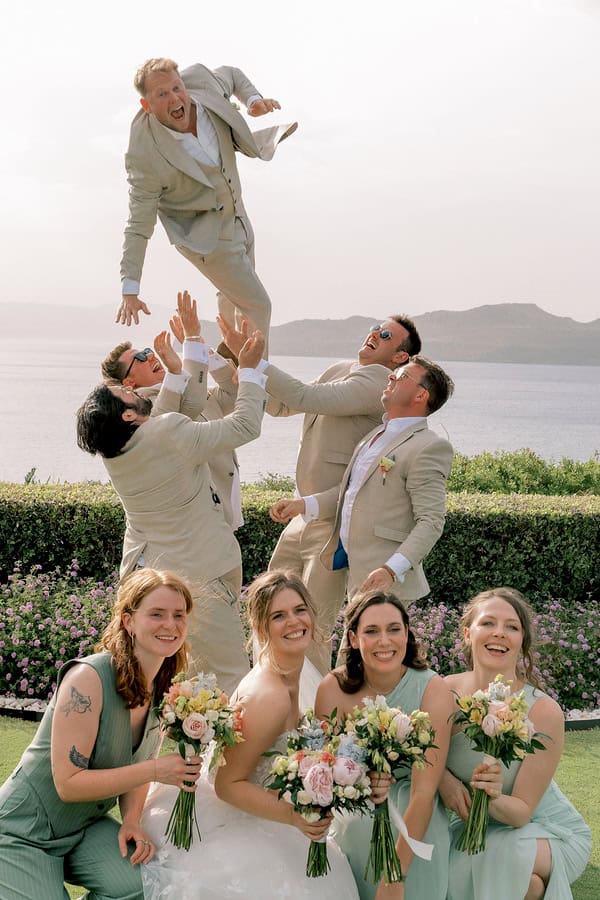 Seaside Celebration In Crete Filled With Vibrant Florals