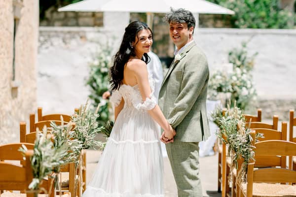 Beautiful summer wedding in Chania with rustic details | Aristea & Marios