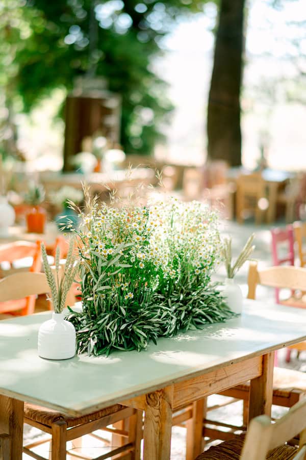 Summer Wedding Chania Chamomile Rustic Details