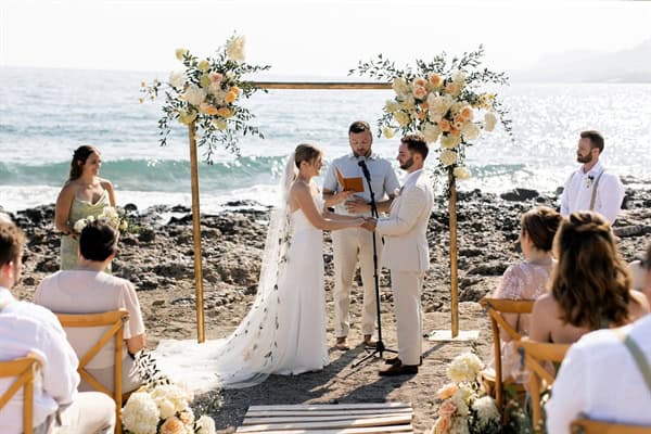 Sun-Kissed Ceremony with Citrus Details by the Sea | Anna & Adam