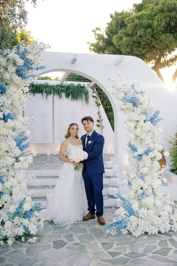 Timeless Athens Wedding Chandeliers Lush White Flowers