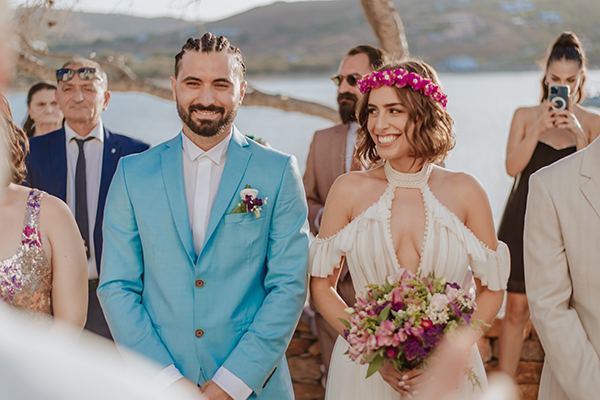 Vibrant wedding in Kea featuring fuchsia details | Marina & Aimilios Vibrant wedding in Kea featuring fuchsia details | Marina & Aimilios
