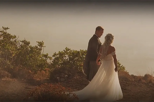 A wonderful video of an intimate Santorini wedding bursting with romance │ Ashley & Alan A wonderful video of an intimate Santorini wedding bursting with romance │ Ashley & Alan